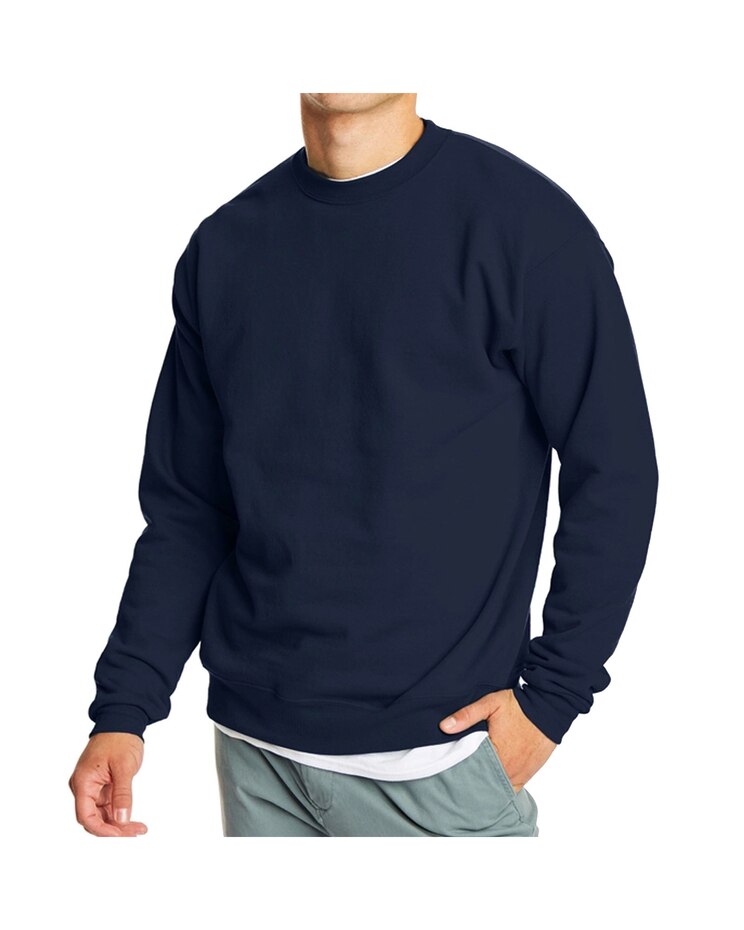 Men's Crew Neck Fleece-Lined Pullover Sweater image number 1