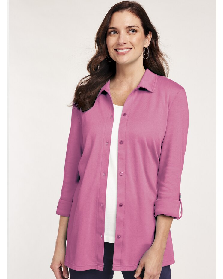 Essential Knit Button Front Tunic image number 1