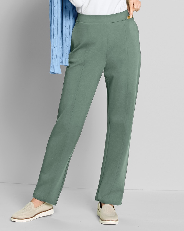 FlexKnit 7-Pocket Straight Pull-On Pants image number 1
