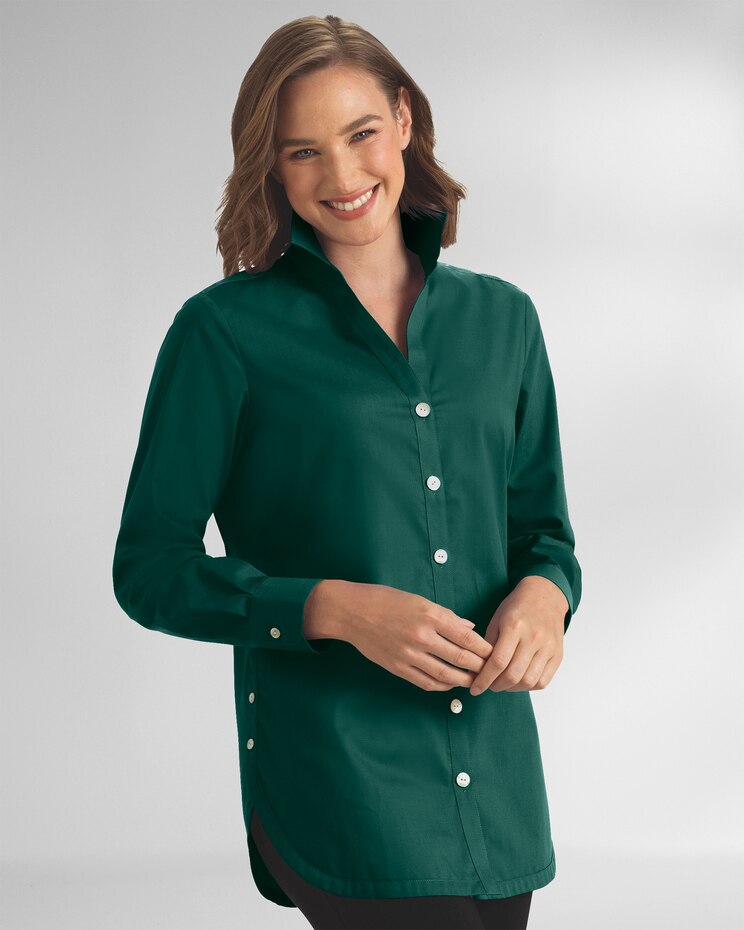 Foxcroft® Non-Iron Side-Button Tunic image number 1
