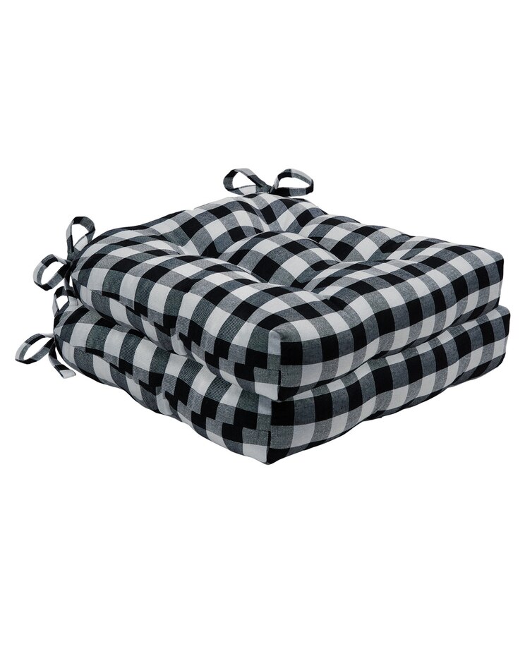 Buffalo Check (Set of 2) Tufted Chair Seat Cushions image number 1