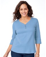 Essential Knit Sweetheart Neckline Tee thumbnail number 1