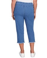 Alfred Dunner® Superstretch Denim Fringe Capri Pant thumbnail number 8