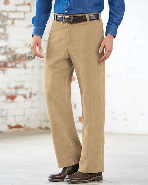Haband Men’s Casual Joe® Stretch-Waist Corduroy Pants