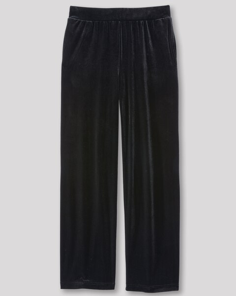 Stretch Velvet Pull-On Pants