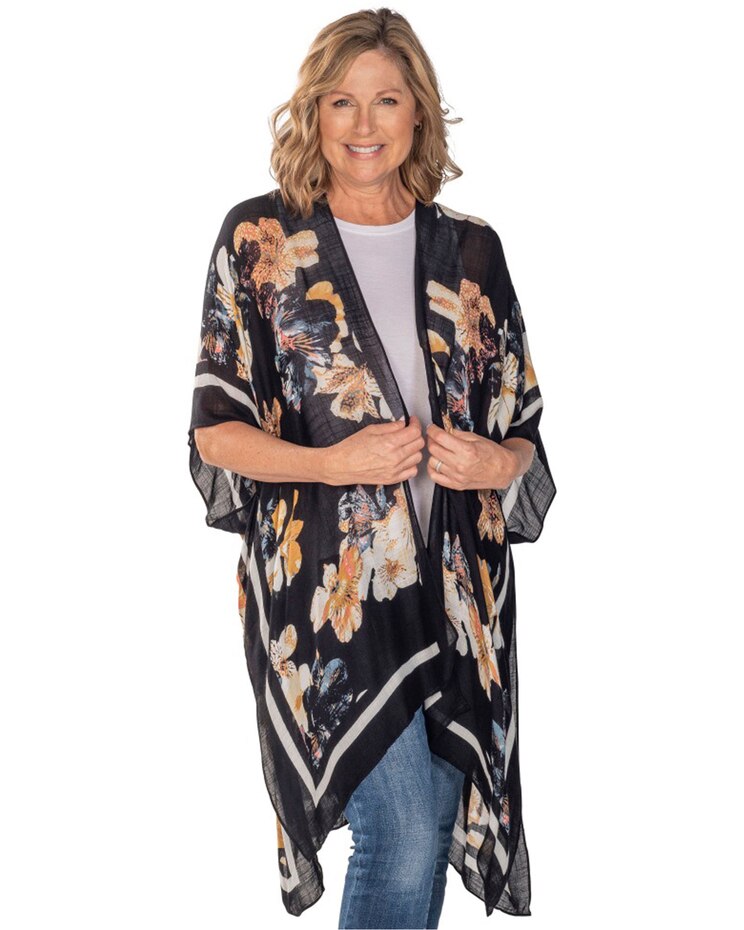 Linda Anderson Women's Kimono - Multi Floral image number 1