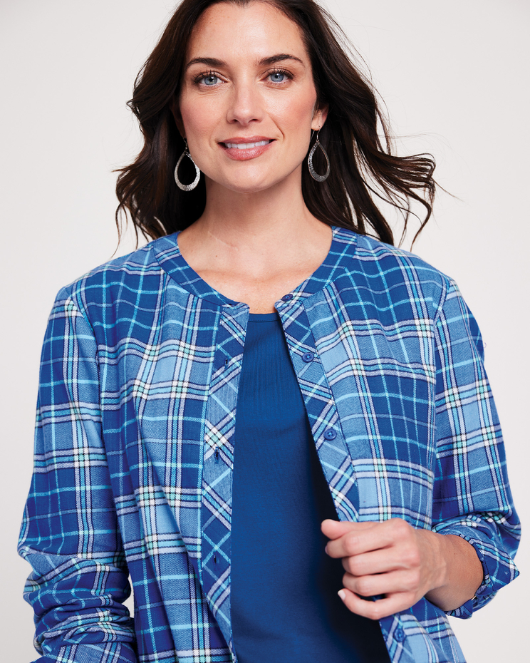 Super-Soft Plaid Flannel Tunic image number 2
