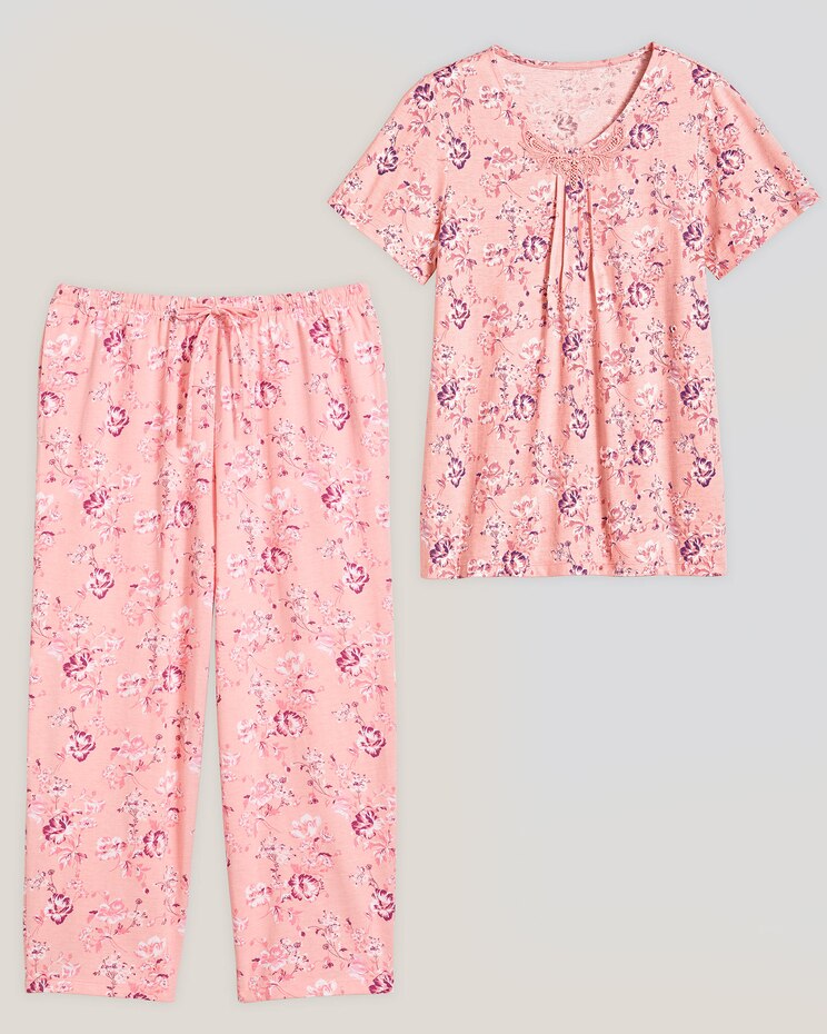 Floral Capri Pajama Set image number 4