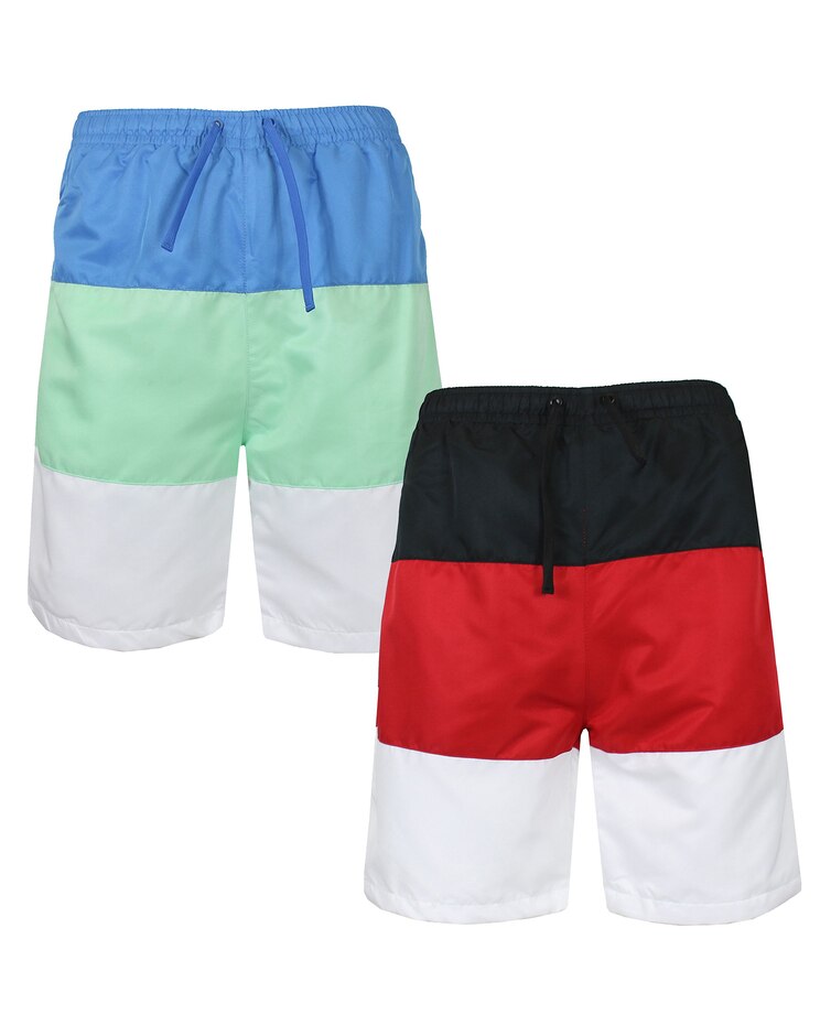 Men’s Slim Fit Dry Tech Active Workout Training Running Performance Shorts-2 Pack image number 1