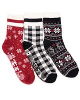 MUK LUKS Women's 3 Pair Pack 2 Layer Ankle Socks thumbnail number 1