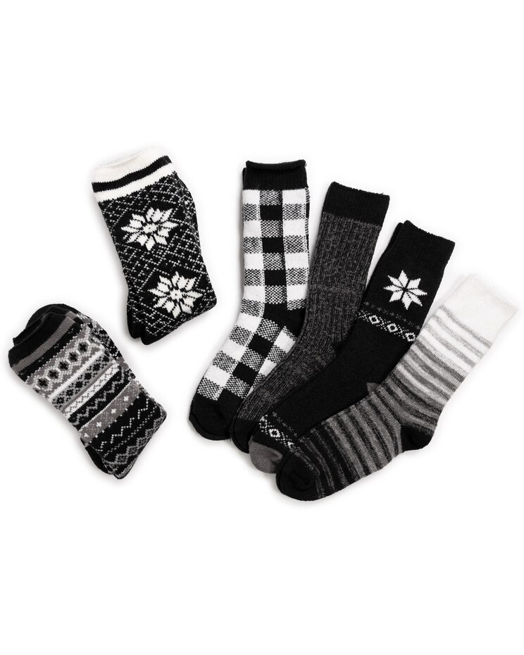 MUK LUKS Microfiber Heat Reatiner Sock 6pr image number 1