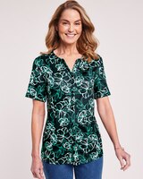 Button Front Knit Blouse thumbnail number 1