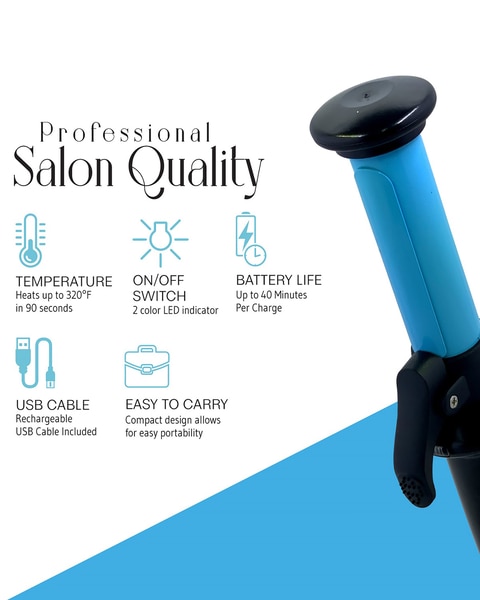 Pursonic USB Rechargeable Mini Curling Iron