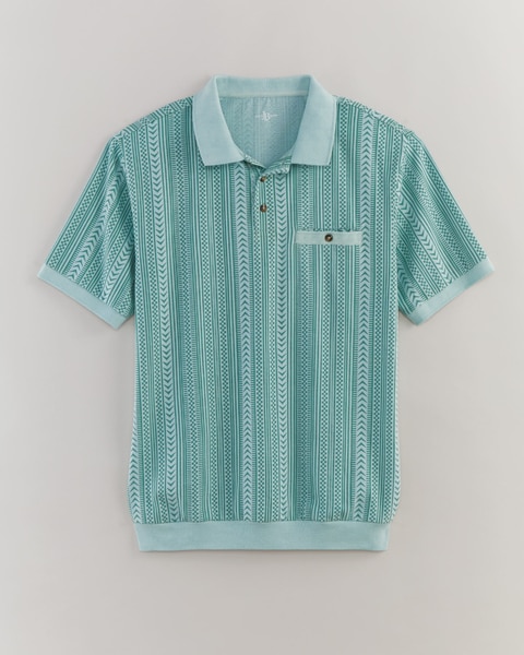 John Blair® Banded Bottom Stripe Polo