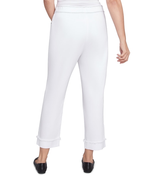 Alfred Dunner® Wild At Heart Floral Embroidered Denim Cuffed Ankle Pant