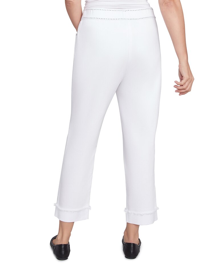 Alfred Dunner® Wild At Heart Floral Embroidered Denim Cuffed Ankle Pant image number 2