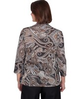 Alfred Dunner® Classics Metallic Paisley Two in One Top thumbnail number 2