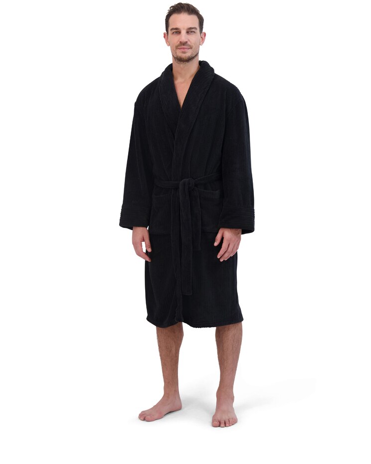 Hanes Cozy Fleece Robe image number 1