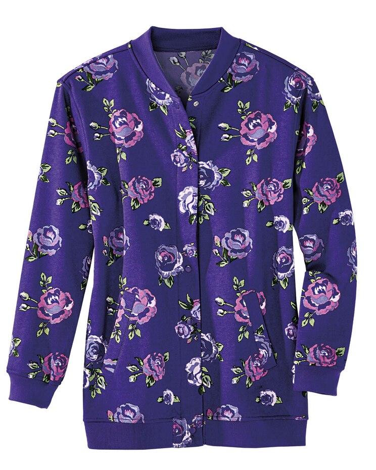 Haband Women’s Snap-It-Up TM Fleece Jacket, Print image number 1