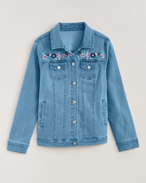DenimEase Embroidered Jacket