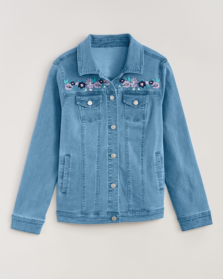 DenimEase Embroidered Jacket image number 2