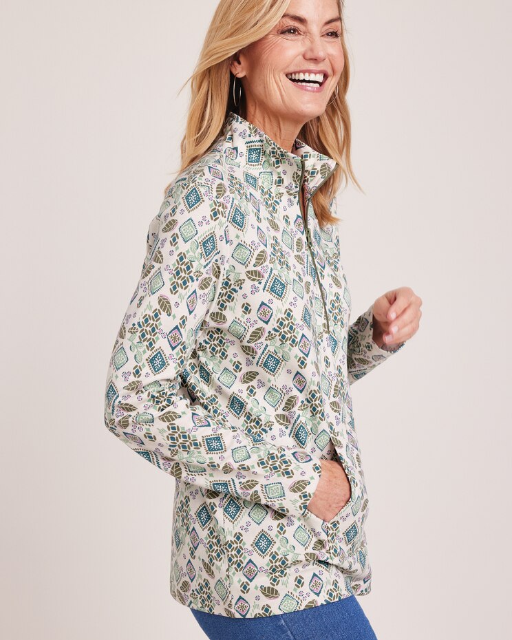 Quarter-Zip Print Top image number 3