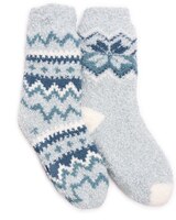 MUK LUKS® Womens Cozy Sherpa Lined Cabin Sock 2Pr Pack thumbnail number 1