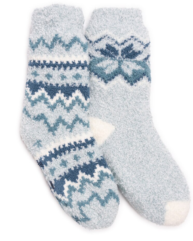 MUK LUKS® Womens Cozy Sherpa Lined Cabin Sock 2Pr Pack image number 1