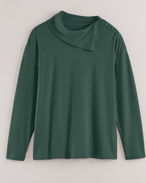 Essential Knit Split Neck Top