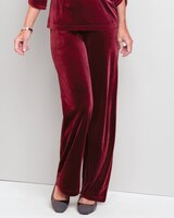 Stretch Velvet Pull-On Pants thumbnail number 1