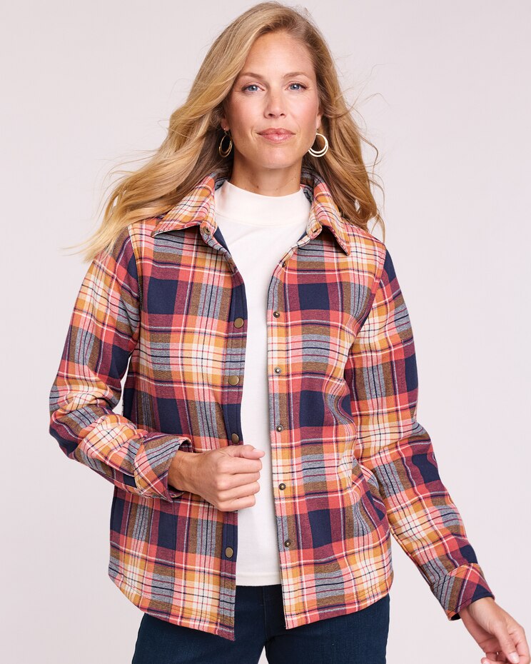 Fleece Lined Flannel Jacket image number 1