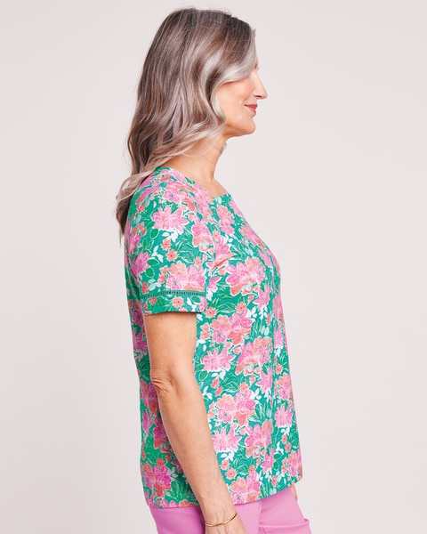 Slub Knit Square Neck Top
