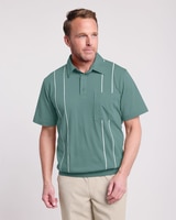 John Blair Piped Banded-Bottom Polo thumbnail number 1