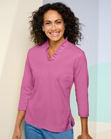 Ruffle Neck Tee thumbnail number 1
