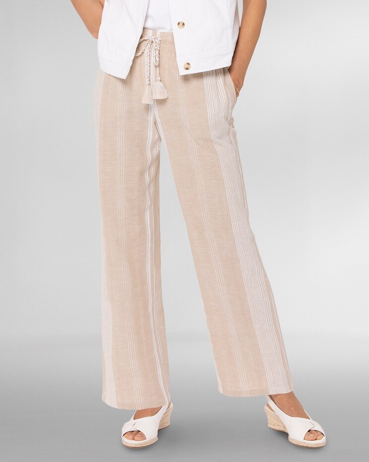 Variegated-Stripe Beach Pants image number 1