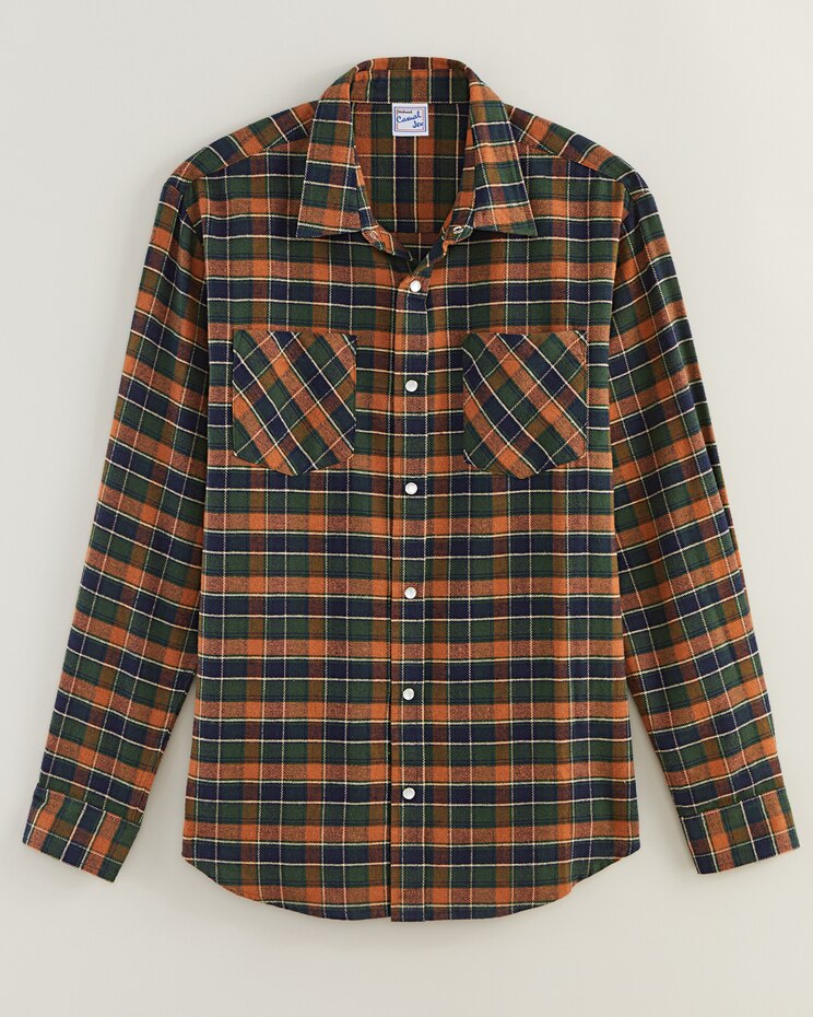 Haband Men’s Casual Joe® Snap-tastic™ Yarn Dyed Flannel Shirt image number 1