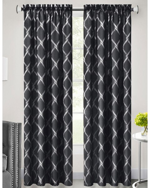 Bombay Double Layered Rod Pocket Window Curtain Panel