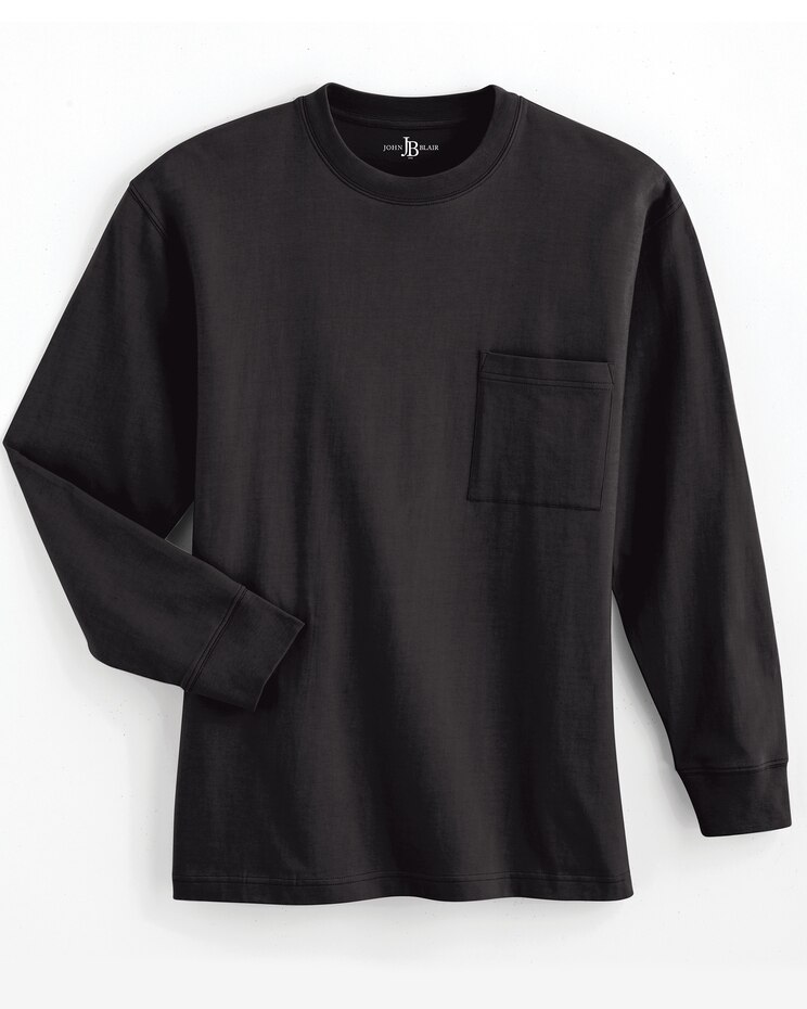 John Blair Everyday Jersey Knit Long-Sleeve Pocket Tee image number 1