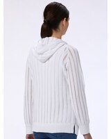 Pointelle Hoodie Sweater thumbnail number 2