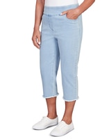 Alfred Dunner® Superstretch Denim Fringe Capri Pant thumbnail number 6