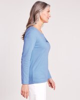 Embroidered Pointelle Top thumbnail number 3