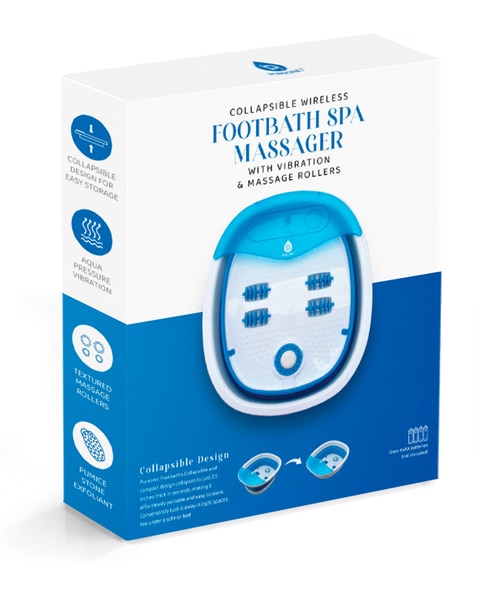 Pursonic Collapsible Wireless Footbath Spa Massager