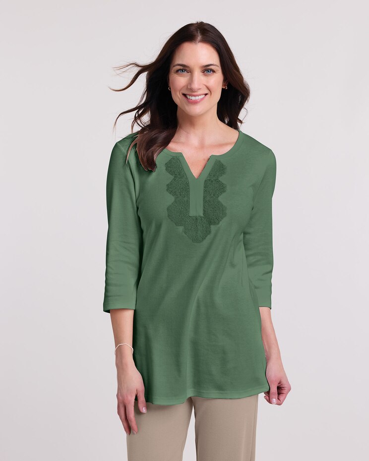 Essential Knit Embroidered Tunic image number 1