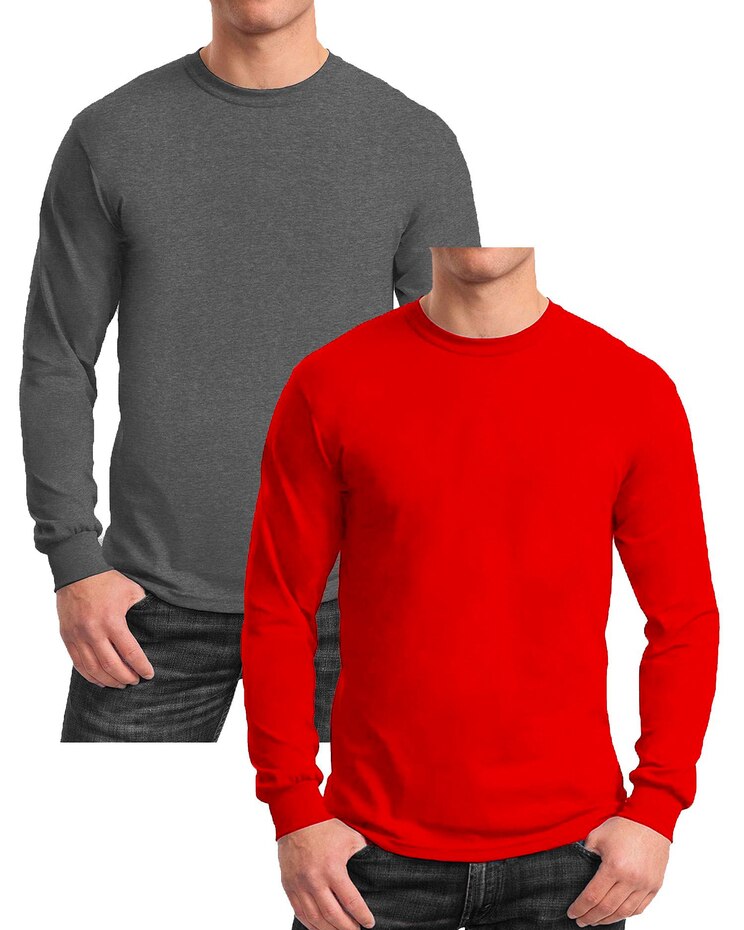 Men's Long Sleeve Crew Neck Tee-2 Pack image number 1
