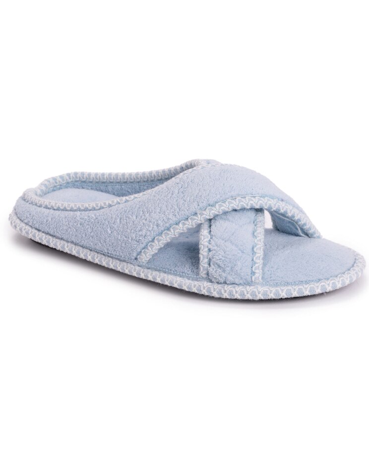 MUK LUKS® Ada Micro Chenille Criss Cross Slipper image number 1