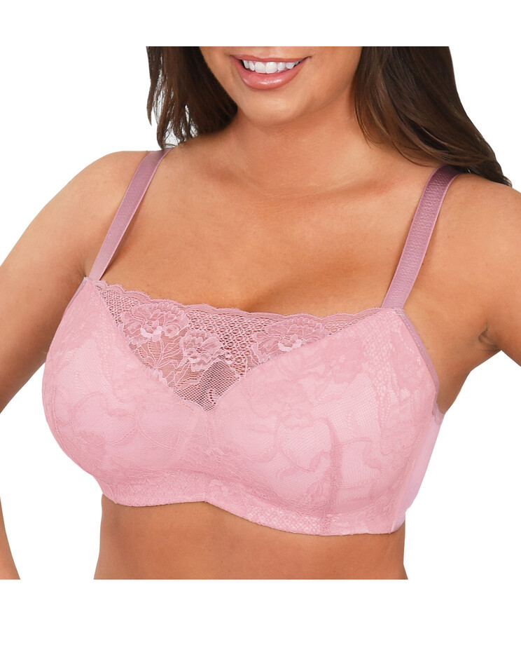 Wired Molded Cup Bra With A Lace Bandeau Front