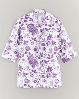 Haband Women's Printed 3/4-Sleeve Poplin Wonder Blouse thumbnail number 1