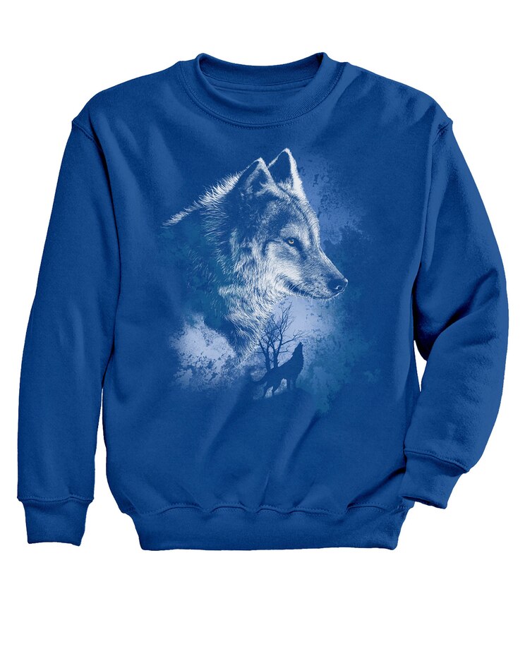 Gray Wolf Graphic Sweatshirt image number 1