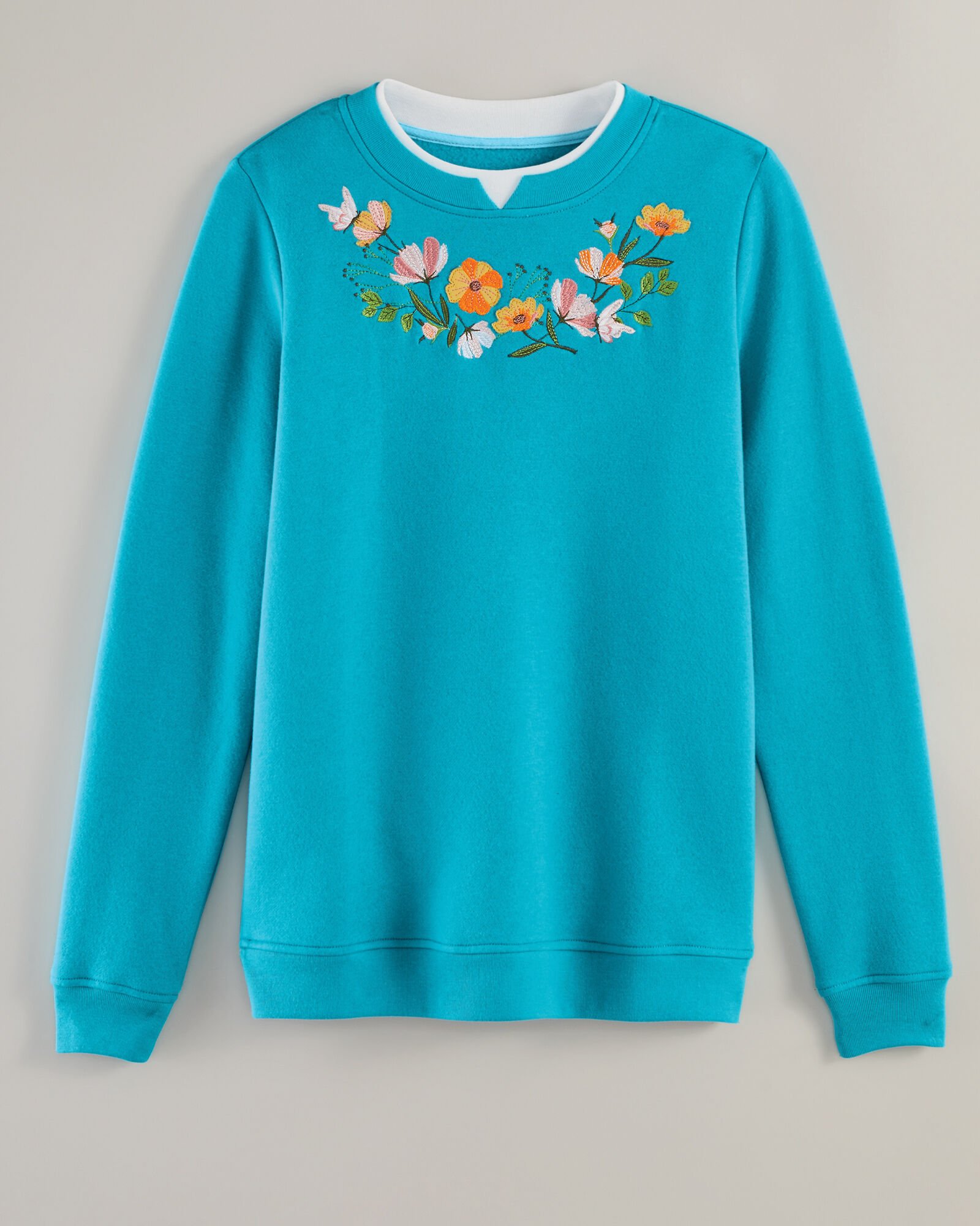 Women's embroidered clearance fleece sweatshirts