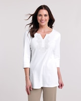 Essential Knit Embroidered Tunic thumbnail number 1